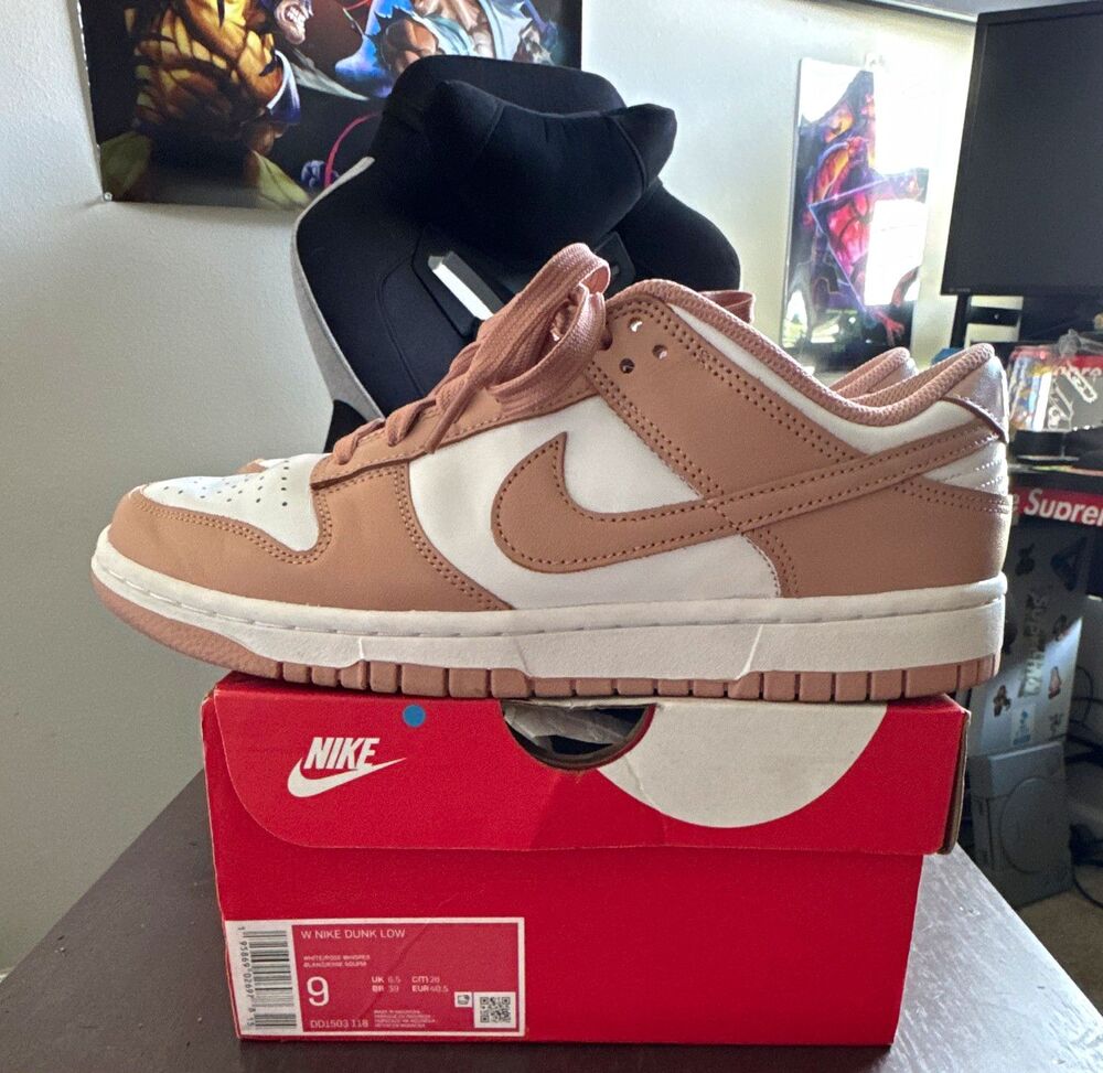 Nike Dunk Low Rose Whisper W Sz 9
